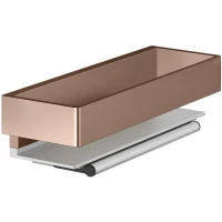 Полка для ванной KEUCO Edition 11 11159290000 30 см, со встроенным стеклоочистителем, розовое золото матовый