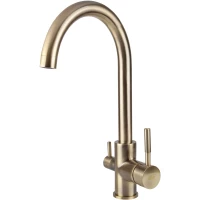 Смеситель для кухни Viko V-5134 с подключением к фильтру, бронза