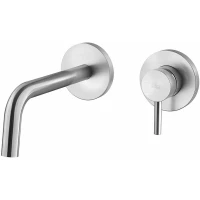 Смеситель для раковины Paffoni Light LIG104ST70 встраиваемый, без донного клапана, нержавеющая сталь