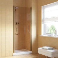 Душевая дверь Vegas Glass EP LUX 80 05 05 R 80 см R, профиль бронза, стекло бронза