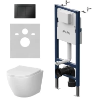 Комплект подвесной унитаз Am.Pm Like + система инсталляции Am.Pm PrimeFit S IS90238.801900