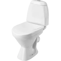 Унитаз-компакт Santek Римини 1.WH30.2.130 косой выпуск, с сиденьем, белый