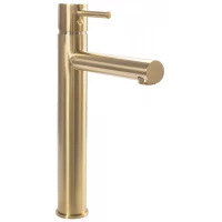 Смеситель для раковины Rea Tess REA-B5660 без донного клапана, золотой матовый