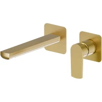 Смеситель для раковины Newform Haka 72026E.59.097 встраиваемый, без донного клапана, золотой матовый