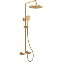 Душевая система Kaiser Serio 05577-3 250 мм, с термостатом, золотой матовый