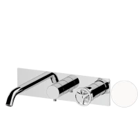 Смеситель для ванны Remer Chrono CH54D2BO встраиваемый, белый матовый