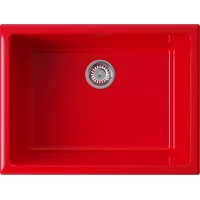 Кухонная мойка Omoikiri Natceramic Okinoshima 61-U/I-TO toscana glossy 4911262 61x46 см, красный глянец