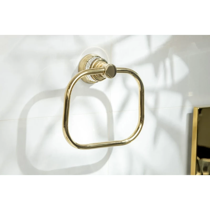 Полотенцедержатель кольцо Boheme Aura 10245-G золотой