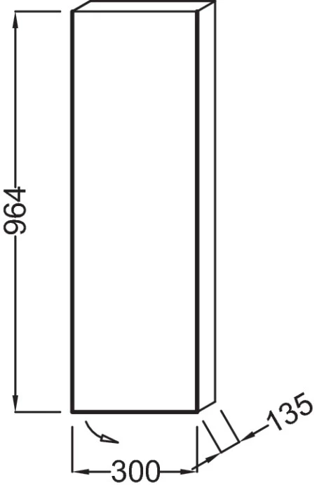 Подвесная полуколонна правосторонняя арлингтонгский дуб Jacob Delafon Spherik EB1058D-E70 - фото 3