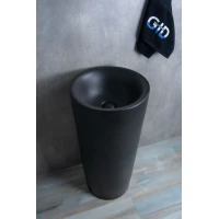 Раковина GID Nb130bg 40x40 см, напольная, черный графит