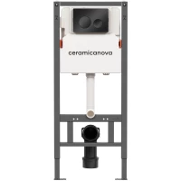 Инсталляция для унитаза Ceramica Nova Balance Circle CN121001MB с кнопкой смыва, черный матовый