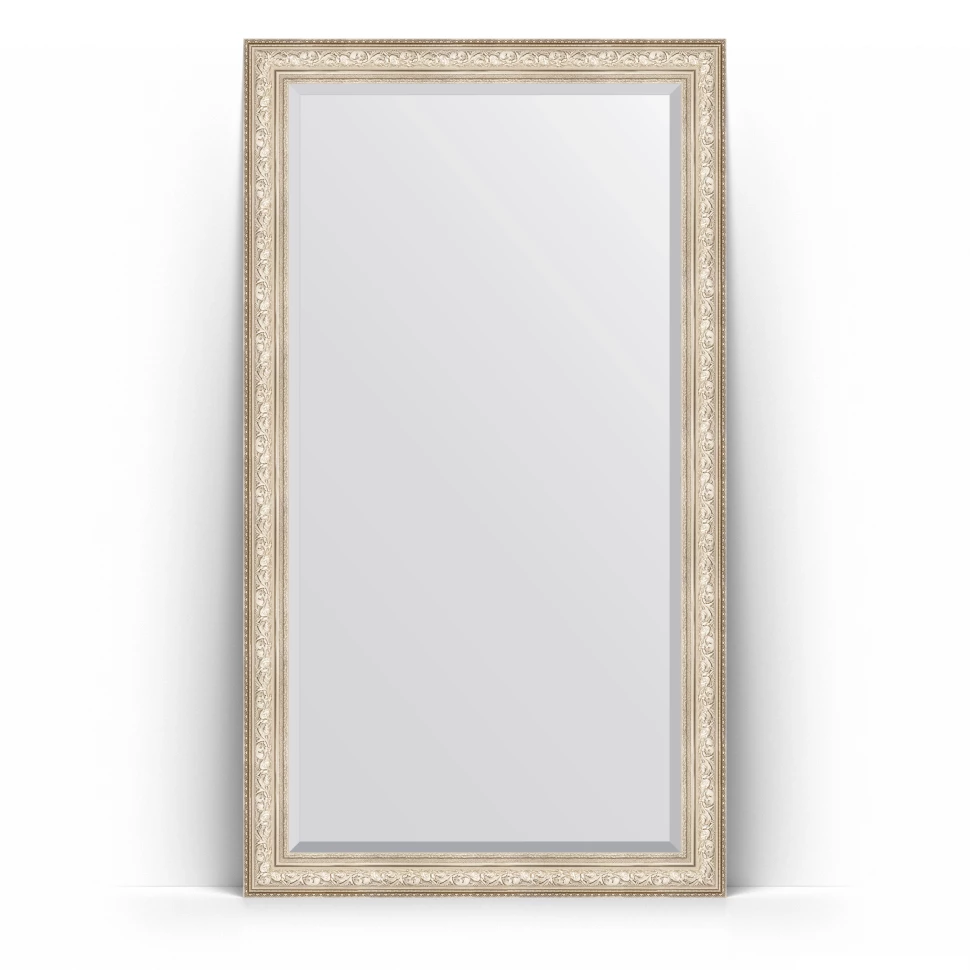 Зеркало напольное 115x205 см виньетка серебро Evoform Exclusive Floor BY 6176