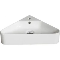 Раковина CeramaLux 78377 56x34 см, подвесная, угловая, белый