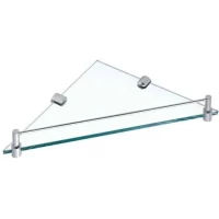 Полка стеклянная Stil Haus 844(08) 22x22 см, угловая, хром