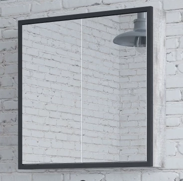 Зеркальный шкаф 60x70 см антик/черный Corozo Айрон SD-00000278 зеркальный шкаф corozo айрон 90 серый арт sd 00000281