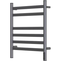 Полотенцесушитель электрический Point Селена П6 PN16856GR 600x532, диммер правый, графит матовый