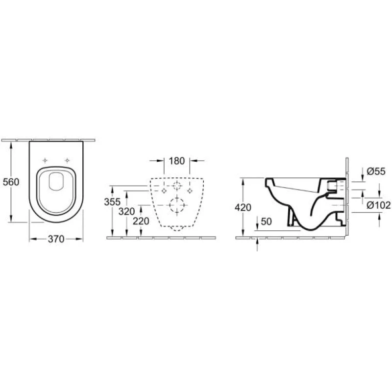 Комплект подвесной унитаз Villeroy & Boch Omnia Architectura 567410R1 + 98M9C101 + система инсталляции AlcaPlast AM101/11203:1RUSSETM70