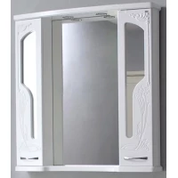 Зеркальный шкаф 92x96,5 см белый глянец Atoll Барселона