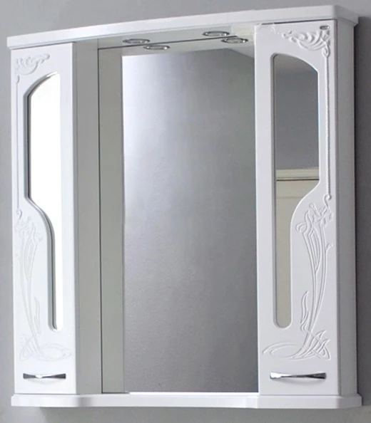 Зеркальный шкаф 92x96,5 см белый глянец Atoll Барселона