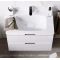 Комплект мебели белый глянец 75,5 см Aqwella 5 Stars Accent ACC0175W + Mal.75.04.D + RM0208W - 2