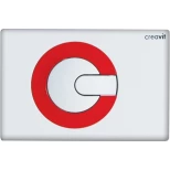 Изображение товара смывная клавиша белый/красный creavit power gp500101