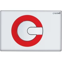 Кнопка смыва Creavit Power GP500101 для инсталляции, белый/красный