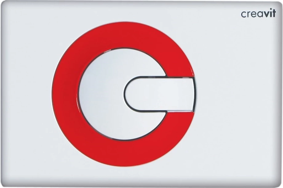 Смывная клавиша белый/красный Creavit Power GP500101 GP5001.01 - фото 1