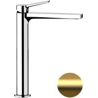 Смеситель для раковины Remer Slash SL11LBG без донного клапана, золотой матовый