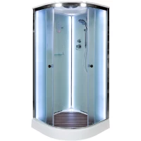 Душевая кабина 100x100x220 см Deto D01SLED матовое