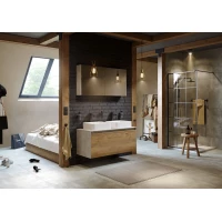 Комплект мебели бетон светлый/дуб балтийский 120 см Aqwella 5 Stars Mobi MOB0112BS + MOB0712DB + 4640021064269 + 4640021064269 + MOB0412 + MOB0717BS