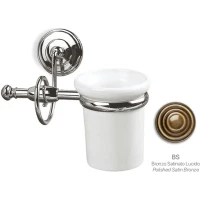 Стакан для зубных щеток Stil Haus Idra I10(25-BI) настенный, бронза/белый