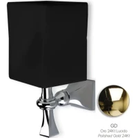 Стакан для зубных щеток Stil Haus Prisma PR10(16-NE) настенный, золотой/черный