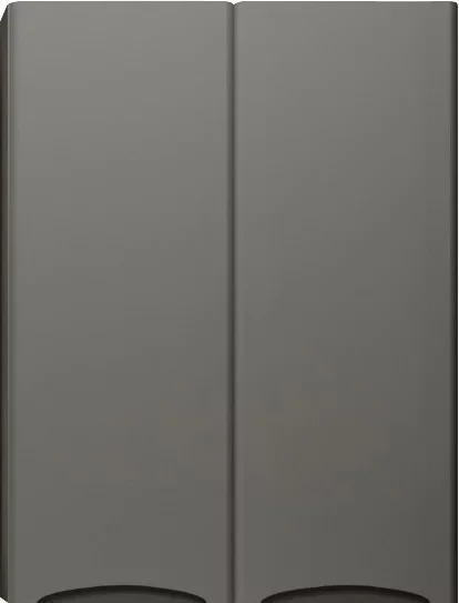 Шкаф двустворчатый 60x80 см серый матовый Style Line Бергамо СС-00002358