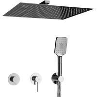 Душевой комплект WasserKRAFT Muritz A9851.98DVR2.090.119.444.010.126 400 мм, со смесителем, хром
