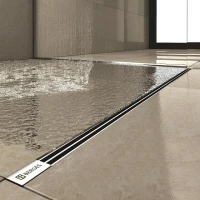 Душевой трап (лоток) Berges Super Slim 090155 100 см, с решеткой, щелевой, матовый хром