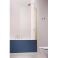 Шторка на ванну Radaway Nes Brushed Light Gold PNJ I 70 Right 10011070-98-01R 70 см R, профиль светлое золото матовый, стекло прозрачное
