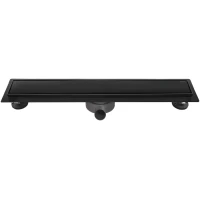 Душевой трап (лоток) AltroBagno Livello AltroBagnoLivello071208MB 60 см, с решеткой, 2 в 1 под плитку, черный матовый