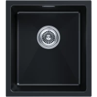 Кухонная мойка Paulmark Lumi LU41-BLM 41x46 см, черный металлик