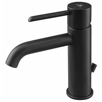 Смеситель для раковины Noken Round N199999100 с донным клапаном, черный матовый