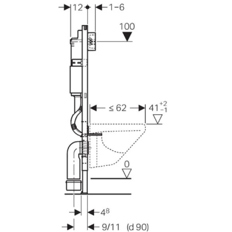 Комплект подвесной унитаз Creavit Sphinx SP320-11CB00E-0000 + KC1803.01.0000E + система инсталляции Geberit 458.125.11.1
