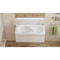 Тумба 98,9 см Velvex Otto tp.OTO.OTT.100.1Y белый глянец