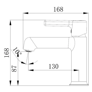 Изображение товара смеситель для раковины voda column clm26m хром