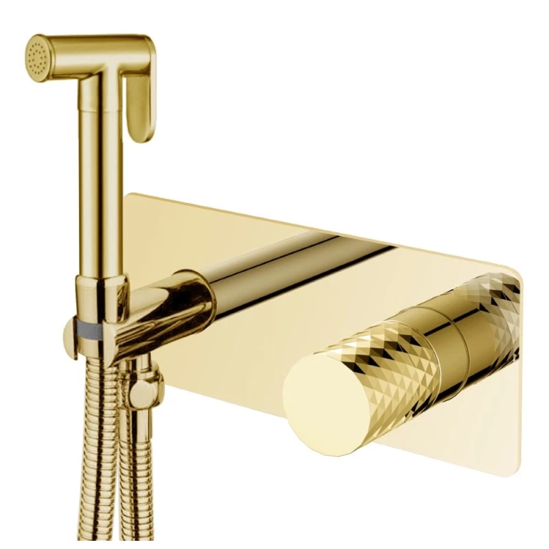 Гигиенический душ Boheme Stick 127-GG со смесителем, золотой