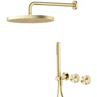 Душевой комплект Feramolli Sole SGL3 250 мм, CoolStart, со смесителем, золотой матовый