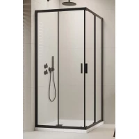 Душевой уголок Radaway Alienta Black C 80x80 10238080-54-01 профиль черный матовый, стекло прозрачное