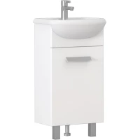 Тумба под раковину Vigo Hoska 227 42 см L, напольная, белый глянец/белый матовый