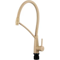 Смеситель для кухни Fmark FS8255-S с гибким изливом, песочный