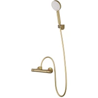 Термостат для душа Wonzon & Woghand Inn 5 WW-B1005-A-BG с душевым гарнитуром, золотой матовый