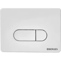 Кнопка смыва Berges Novum D4 040034 для инсталляции, белый матовый