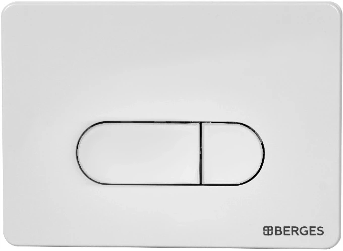 Кнопка смыва Berges Novum D4 040034 для инсталляции, белый матовый